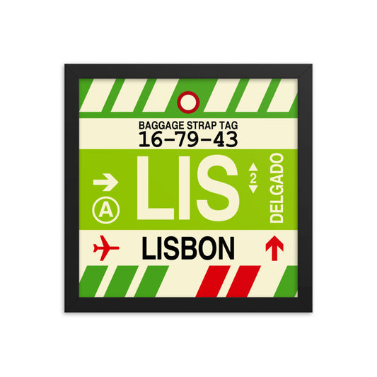 Travel-Themed Framed Print • LIS Lisbon Souvenir • YHM Designs - Image 02