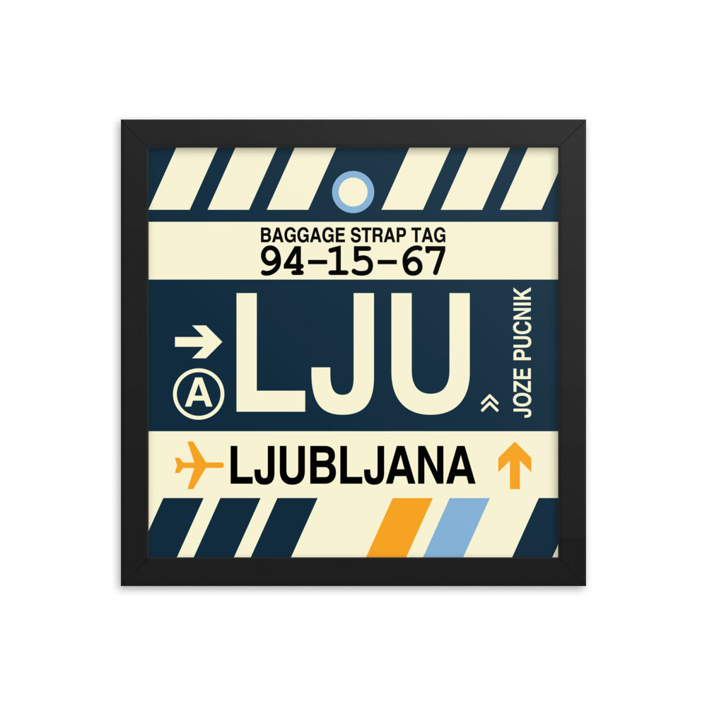 Travel-Themed Framed Print • LJU Ljubljana Souvenir • YHM Designs - Image 02
