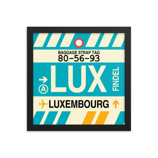 Travel-Themed Framed Print • LUX Luxembourg Souvenir • YHM Designs - Image 02