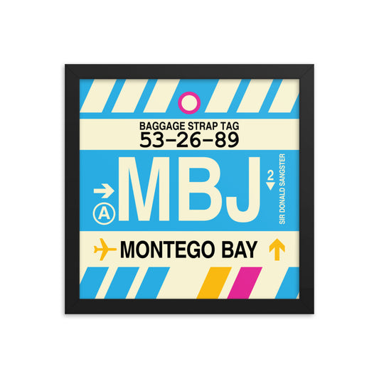 Travel-Themed Framed Print • MBJ Montego Bay • YHM Designs - Image 02