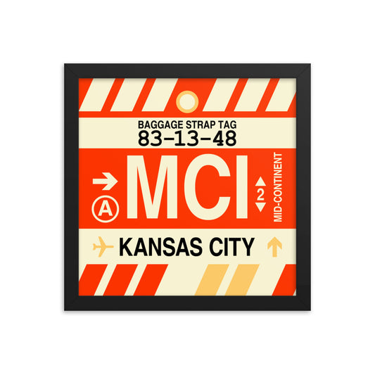 Travel-Themed Framed Print • MCI Kansas City Souvenir • YHM Designs - Image 02