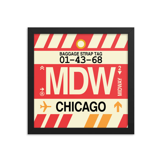Travel-Themed Framed Print • MDW Chicago Souvenir • YHM Designs - Image 02