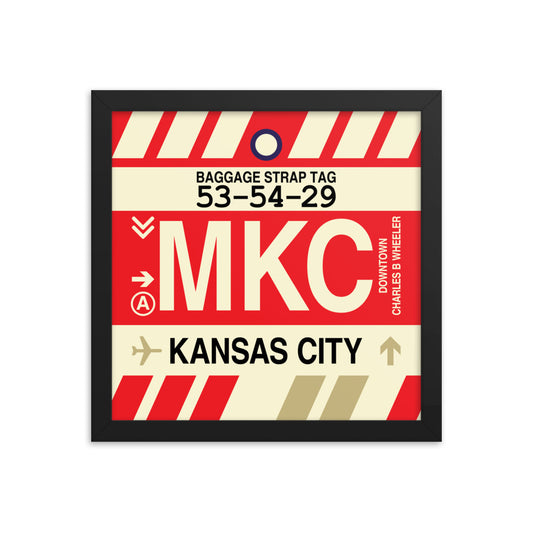 Travel-Themed Framed Print • MKC Kansas City Souvenir • YHM Designs - Image 02