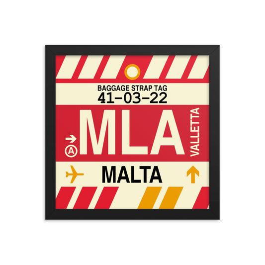 Travel-Themed Framed Print • MLA Valletta Souvenir • YHM Designs - Image 02