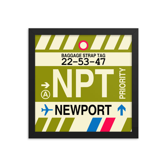 Travel-Themed Framed Print • NPT Newport Souvenir • YHM Designs - Image 02