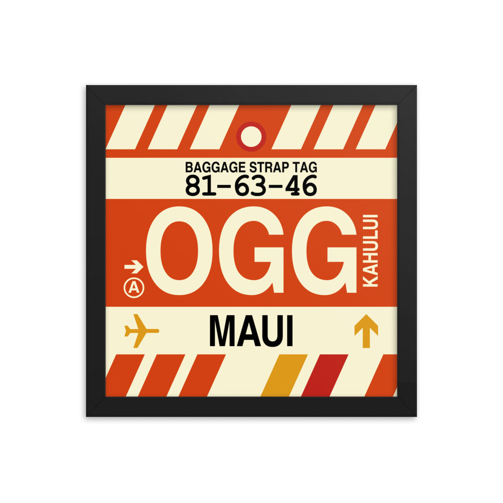Travel-Themed Framed Print • OGG Maui Souvenir • YHM Designs - Image 02