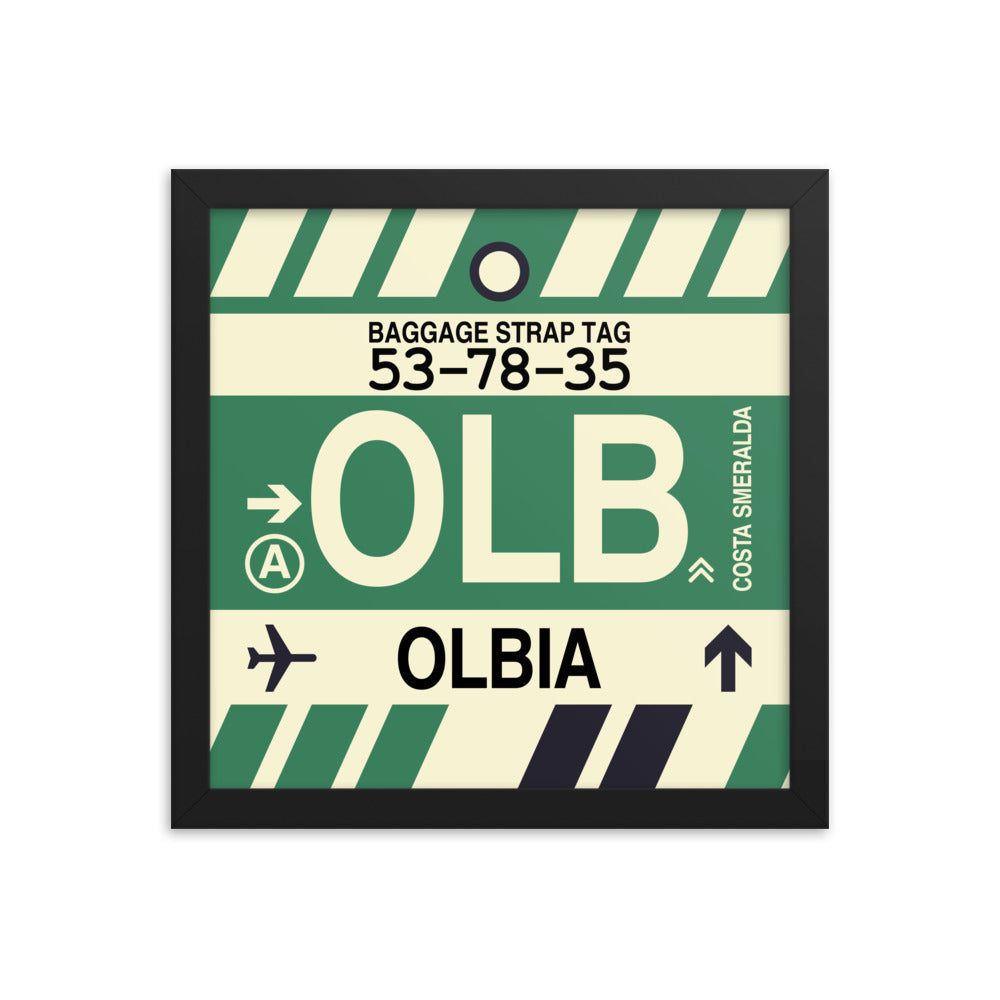 Travel-Themed Framed Print • OLB Olbia Souvenir • YHM Designs - Image 02