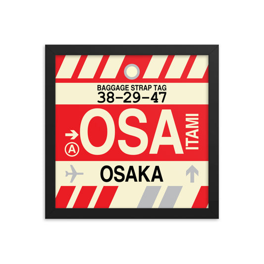 Travel-Themed Framed Print • OSA Osaka Souvenir • YHM Designs - Image 02
