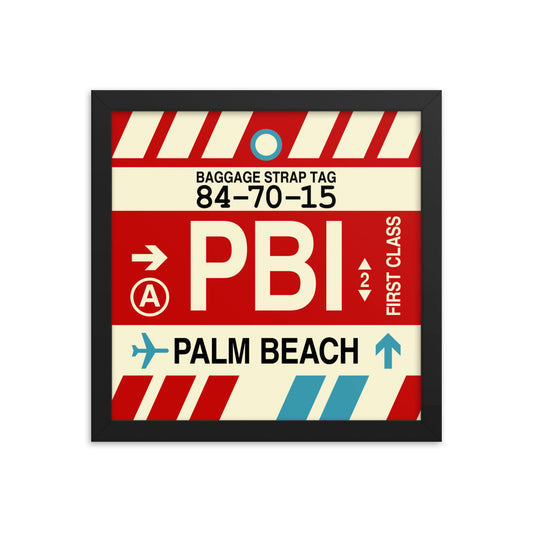 Travel-Themed Framed Print • PBI Palm Beach Souvenir • YHM Designs - Image 02