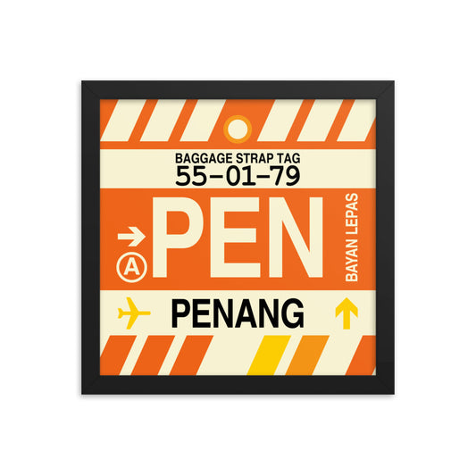 Travel-Themed Framed Print • PEN Penang Souvenir • YHM Designs - Image 02