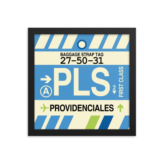 Travel-Themed Framed Print • PLS Providenciales Souvenir • YHM Designs - Image 02