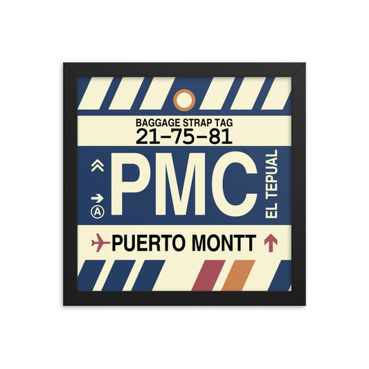 Travel-Themed Framed Print • PMC Puerto Montt Souvenir • YHM Designs - Image 02
