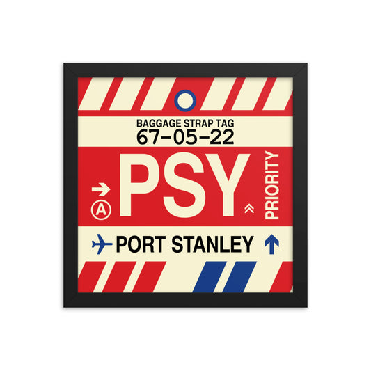 Travel-Themed Framed Print • PSY Port Stanley Souvenir • YHM Designs - Image 02