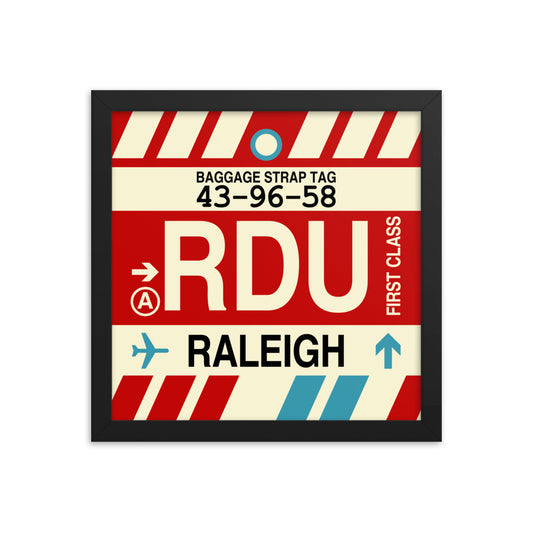 Travel-Themed Framed Print • RDU Raleigh Souvenir • YHM Designs - Image 02