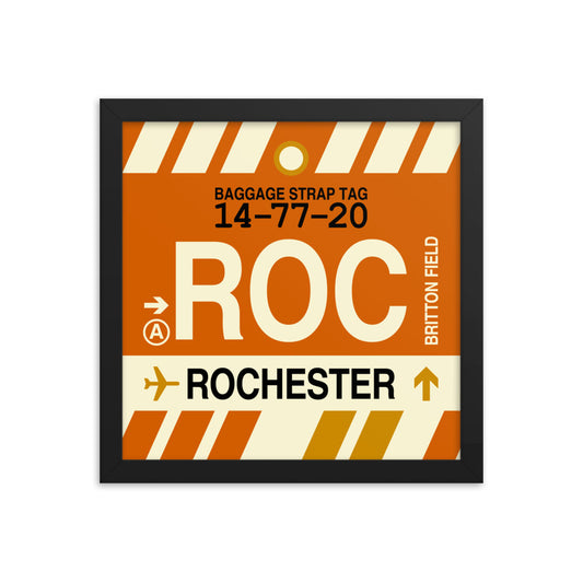 Travel-Themed Framed Print • ROC Rochester Souvenir • YHM Designs - Image 02
