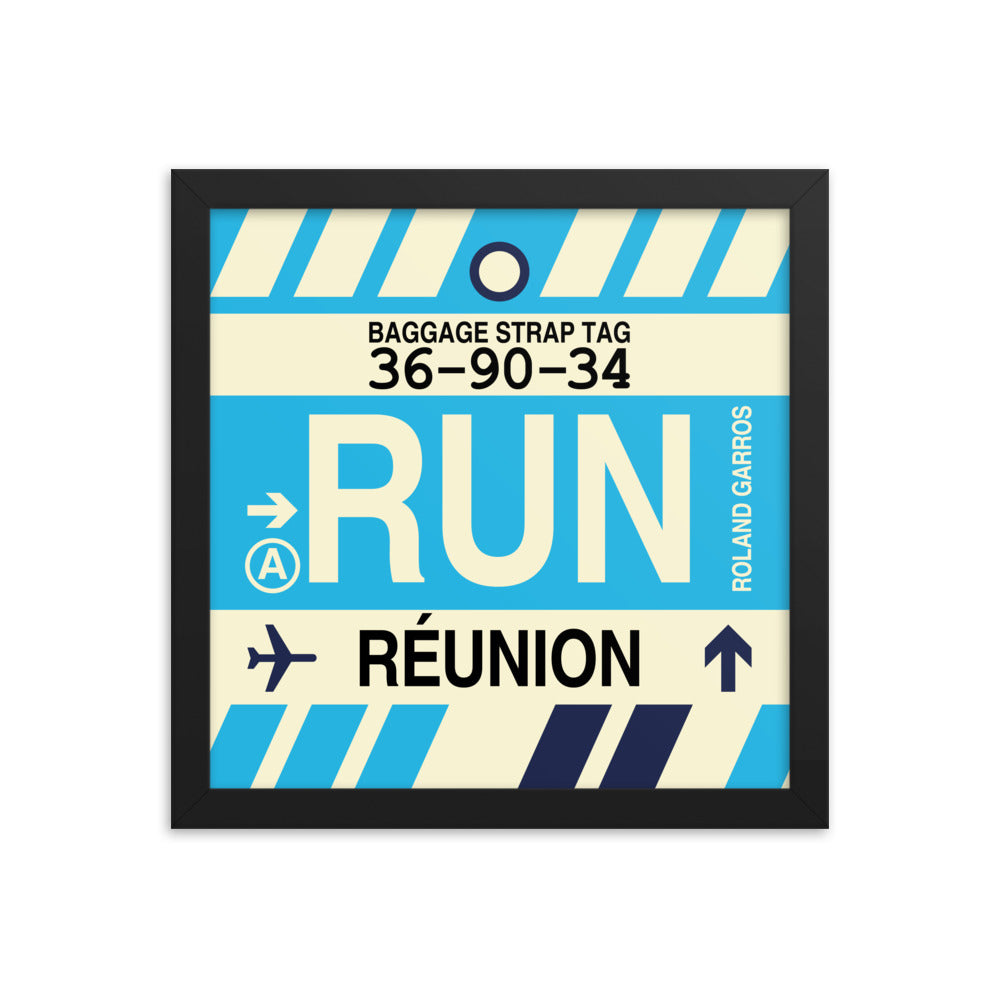 Travel-Themed Framed Print • RUN St-Denis Souvenir • YHM Designs - Image 02