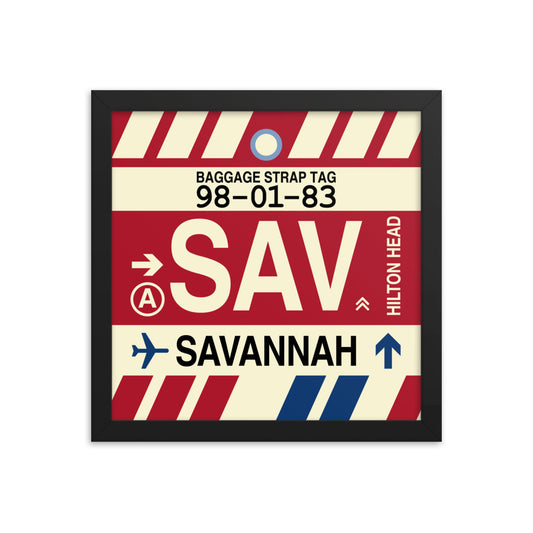 Travel-Themed Framed Print • SAV Savannah Souvenir • YHM Designs - Image 02
