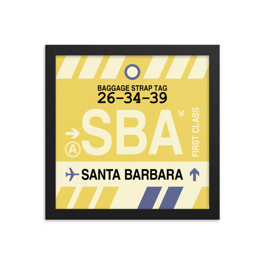 Travel-Themed Framed Print • SBA Santa Barbara Souvenir • YHM Designs - Image 02