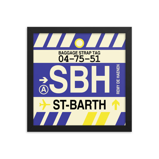 Travel-Themed Framed Print • SBH Saint Barthélemy Souvenir • YHM Designs - Image 02