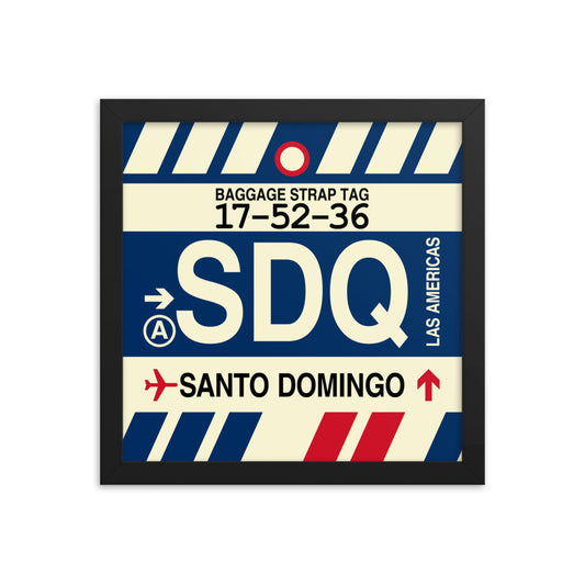 Travel-Themed Framed Print • SDQ Santo Domingo Souvenir • YHM Designs - Image 02