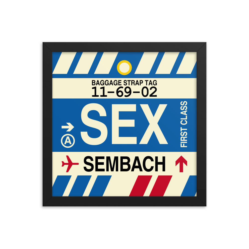 Travel-Themed Framed Print • SEX Sembach Souvenir • YHM Designs - Image 02