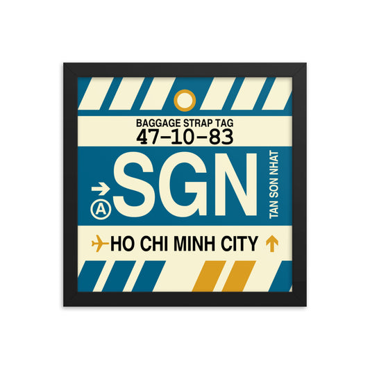 Travel-Themed Framed Print • SGN Ho Chi Minh City Souvenir • YHM Designs - Image 02