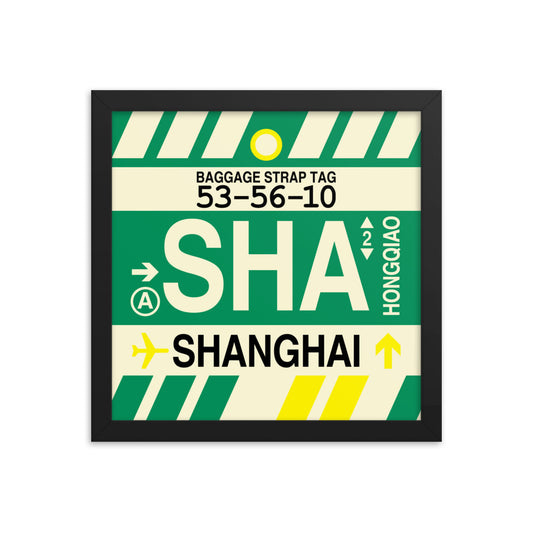 Travel-Themed Framed Print • SHA Shanghai Souvenir • YHM Designs - Image 02