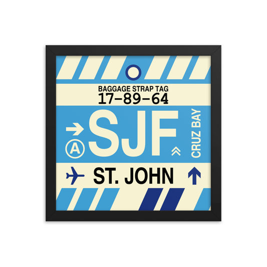 Travel-Themed Framed Print • SJF St. John Souvenir • YHM Designs - Image 02