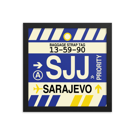 Travel-Themed Framed Print • SJJ Sarajevo Souvenir • YHM Designs - Image 02