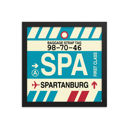 Travel-Themed Framed Print • SPA Spartanburg Souvenir • YHM Designs - Image 02