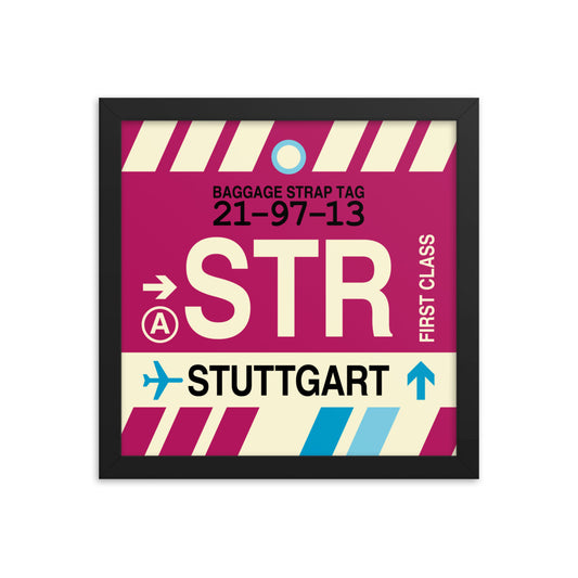 Travel-Themed Framed Print • STR Stuttgart Souvenir • YHM Designs - Image 02