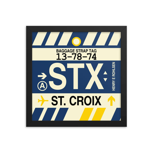 Travel-Themed Framed Print • STX St. Croix Souvenir • YHM Designs - Image 02