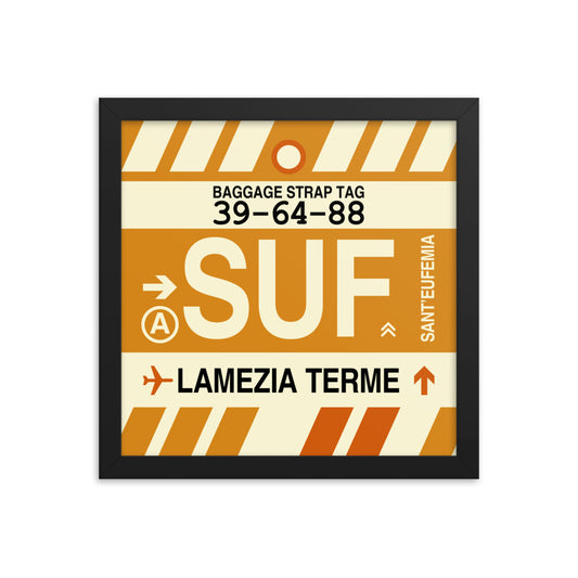 Travel-Themed Framed Print • SUF Lamezia Terme Souvenir • YHM Designs - Image 02