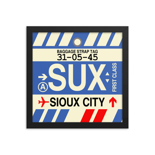 Travel-Themed Framed Print • SUX Sioux City Souvenir • YHM Designs - Image 02