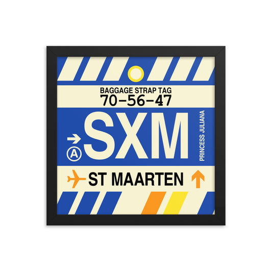 Travel-Themed Framed Print • SXM Sint Maarten Souvenir • YHM Designs - Image 02