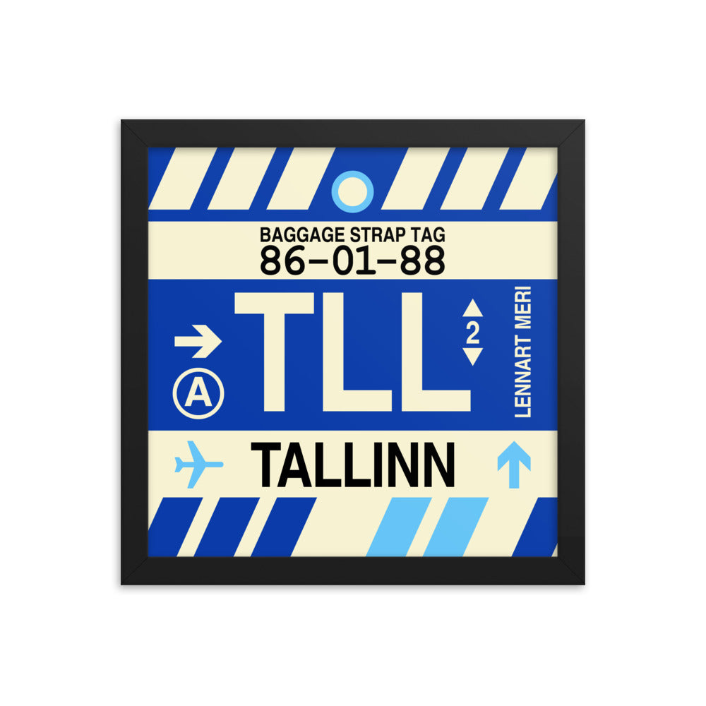 Travel-Themed Framed Print • TLL Tallinn Souvenir • YHM Designs - Image 02