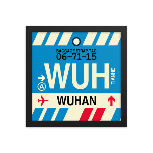 Travel-Themed Framed Print • WUH Wuhan • YHM Designs - Image 02
