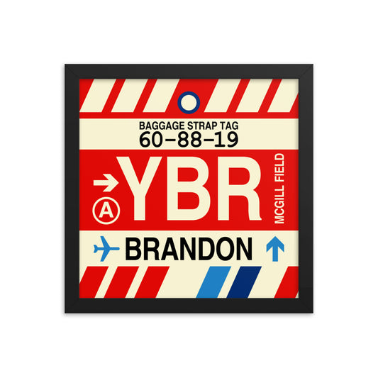Travel-Themed Framed Print • YBR Brandon Souvenir • YHM Designs - Image 02