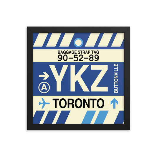 Travel-Themed Framed Print • YKZ Toronto Souvenir • YHM Designs - Image 02