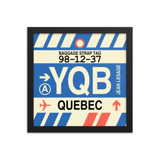 Travel-Themed Framed Print • YQB Quebec City Souvenir • YHM Designs - Image 02