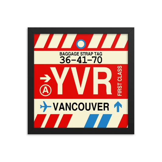 Travel-Themed Framed Print • YVR Vancouver Souvenir • YHM Designs - Image 02