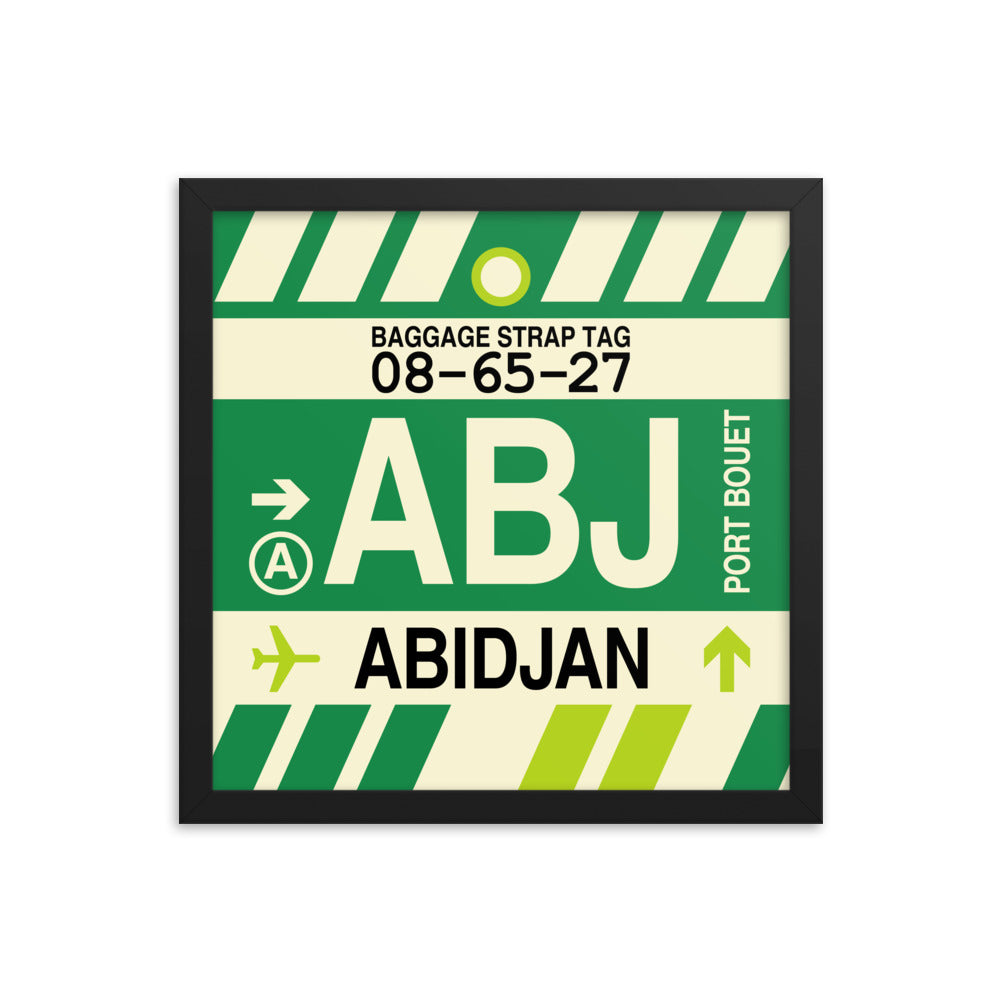 Travel-Themed Framed Print • ABJ Abidjan • YHM Designs - Image 03