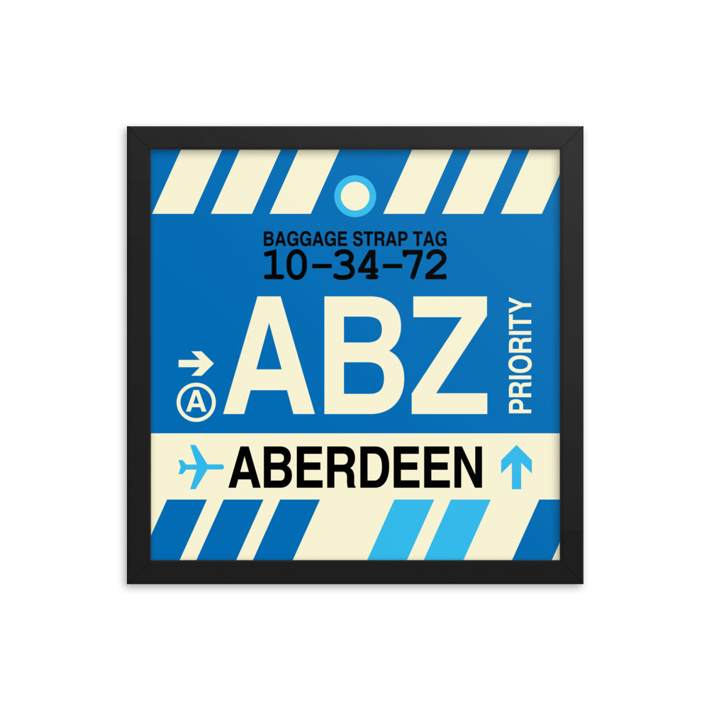 Travel-Themed Framed Print • ABZ Aberdeen • YHM Designs - Image 03