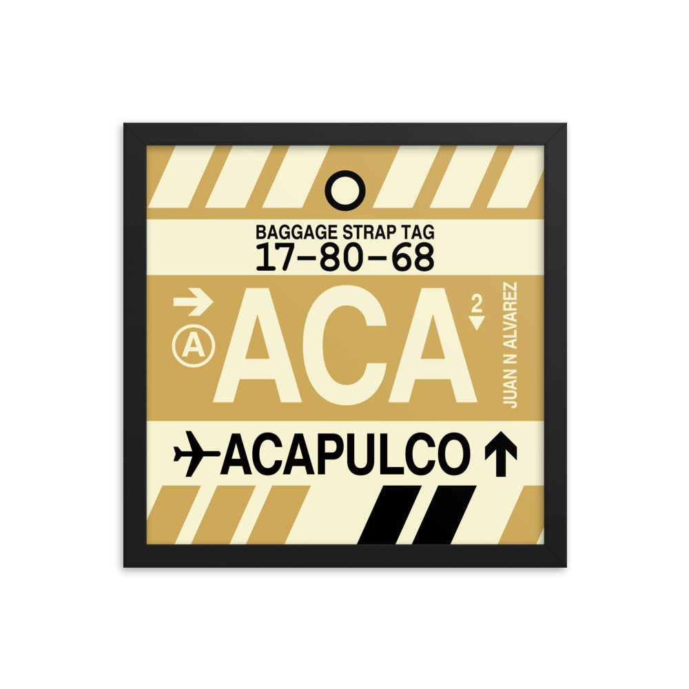 Travel-Themed Framed Print • ACA Acapulco Souvenir • YHM Designs - Image 03