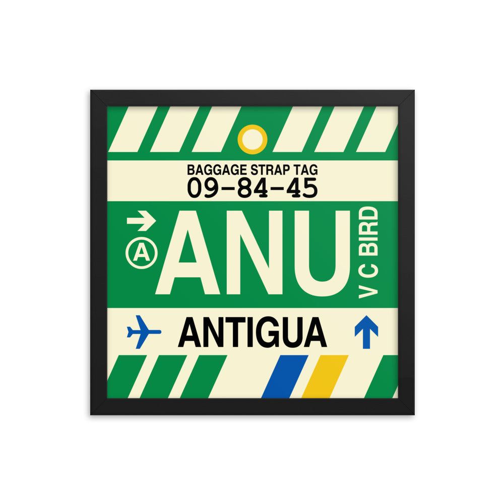 Travel-Themed Framed Print • ANU Antigua Souvenir • YHM Designs - Image 03
