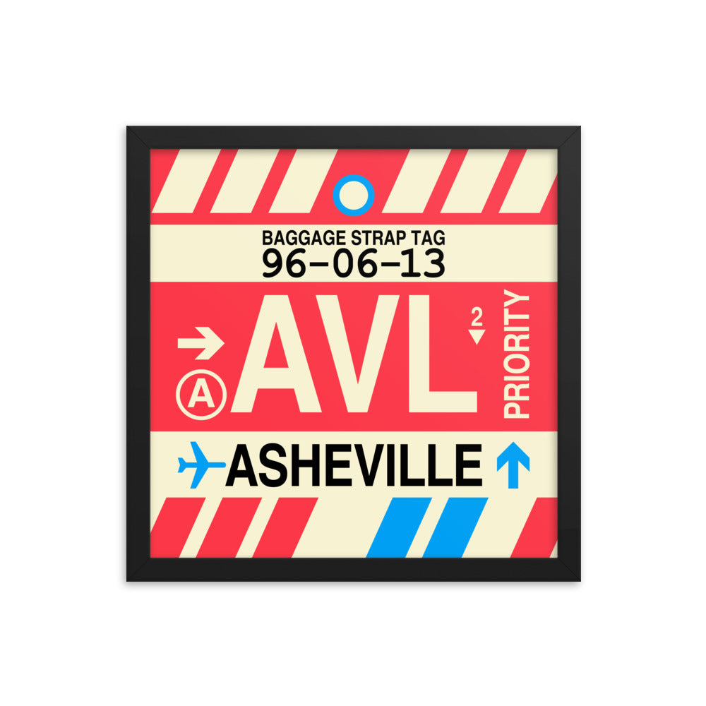 Travel-Themed Framed Print • AVL Asheville • YHM Designs - Image 03