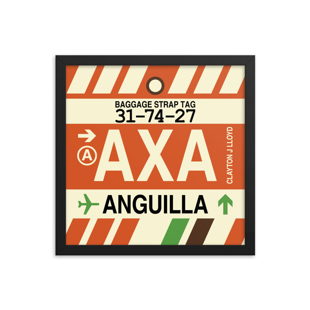 Travel-Themed Framed Print • AXA Anguilla Souvenir • YHM Designs - Image 03