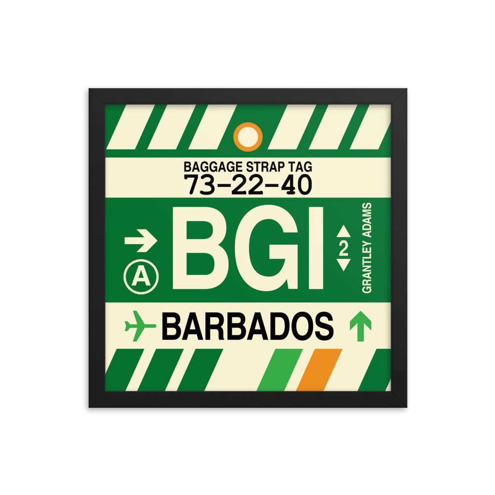 Travel-Themed Framed Print • BGI Barbados • YHM Designs - Image 03