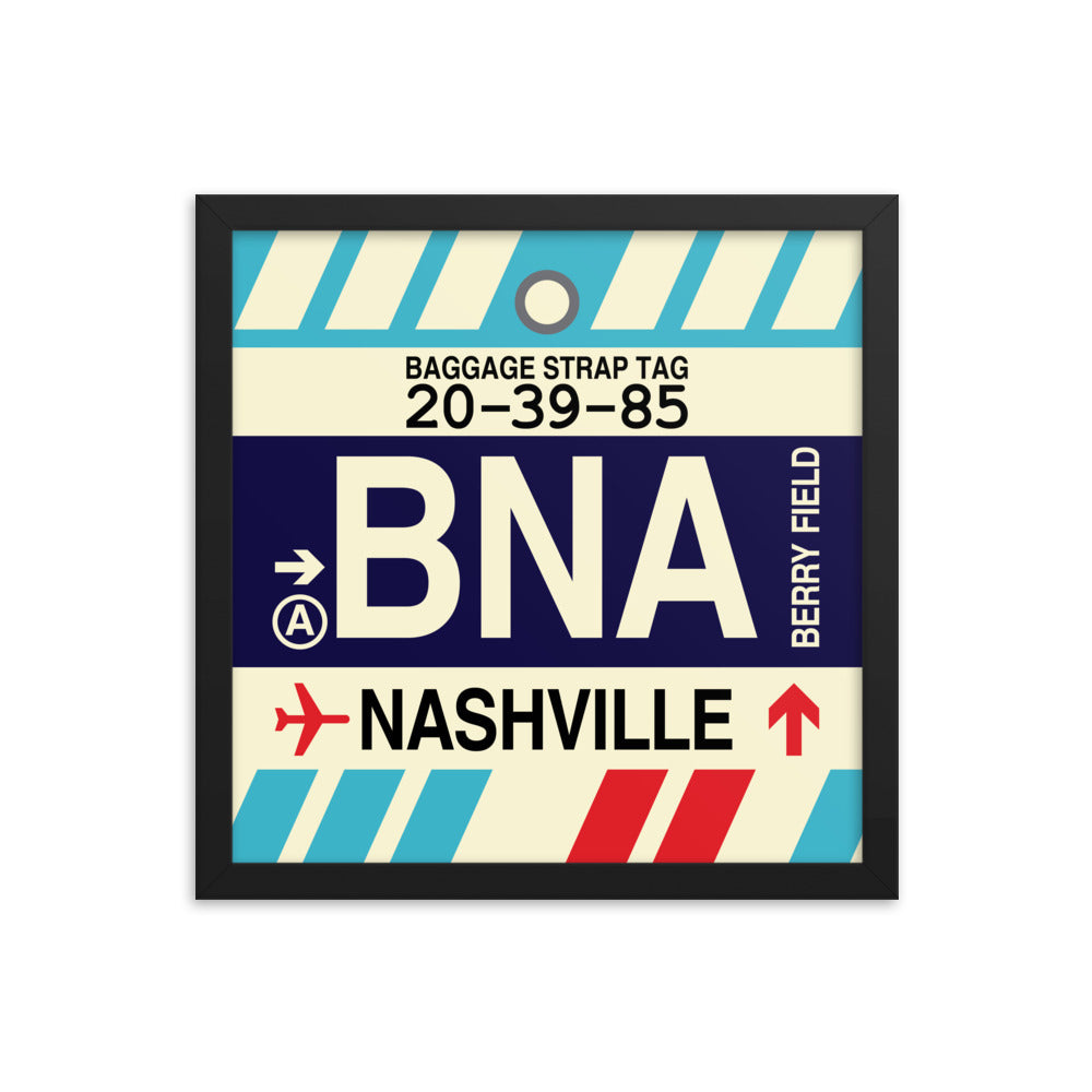 Travel-Themed Framed Print • BNA Nashville Souvenir • YHM Designs - Image 03