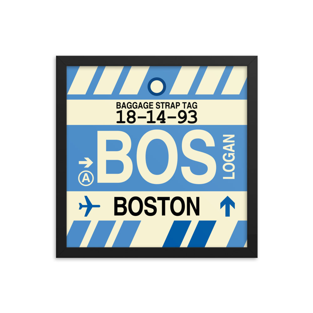 Travel-Themed Framed Print • BOS Boston Souvenir • YHM Designs - Image 03